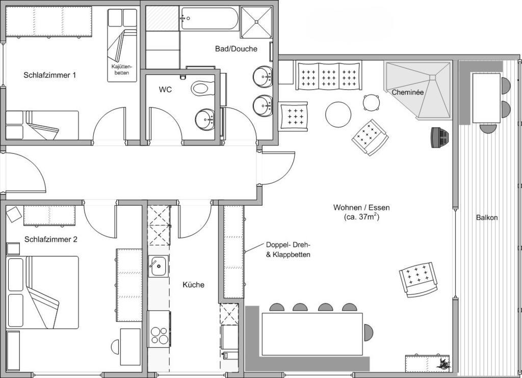 Arcula Appartement Flims Kamer foto
